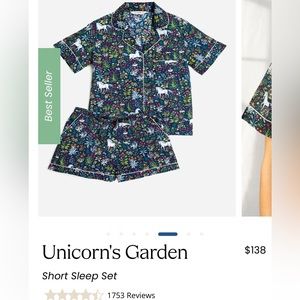 Print Fresh Unicorn Garden Short Sleep Set Size M